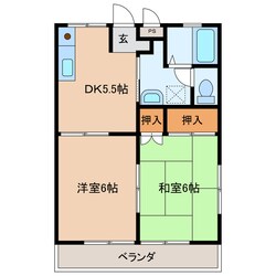 グリーンコーポ旭ヶ丘の物件間取画像